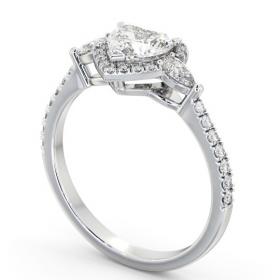 Halo Heart with Pear Diamond Engagement Ring Platinum ENHE23_WG_THUMB1 