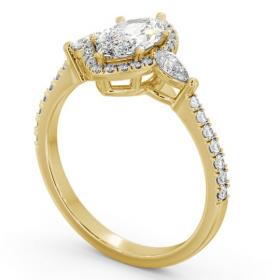 Halo Marquise with Pear Diamond Engagement Ring 18K Yellow Gold ENMA35_YG_THUMB1 