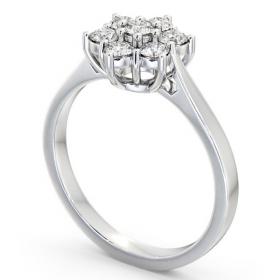 Cluster Diamond Floral Style Ring 18K White Gold CL2_WG_THUMB1 
