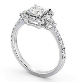 Halo Princess with Pear Diamond Engagement Ring 18K White Gold ENPR95_WG_THUMB1 