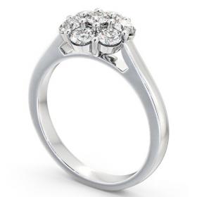 Cluster Diamond Floral Design Ring 18K White Gold CL3_WG_THUMB1 