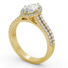 Halo Marquise Diamond Split Band Engagement Ring 18K Yellow Gold ENMA36_YG_THUMB1 