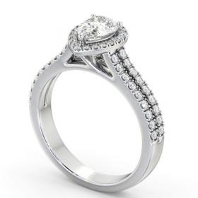 Halo Pear Diamond Split Band Engagement Ring 18K White Gold ENPE35_WG_THUMB1 