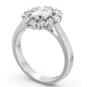 Cluster Oval Diamond Halo Style Ring 18K White Gold CL4_WG_THUMB1 