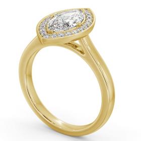Marquise Diamond with A Channel Set Halo Engagement Ring 18K Yellow Gold ENMA37_YG_THUMB1 