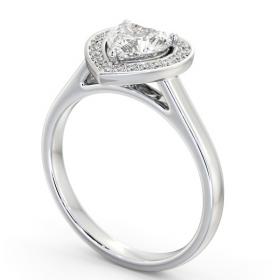 Heart Diamond with A Channel Set Halo Engagement Ring Platinum ENHE26_WG_THUMB1 
