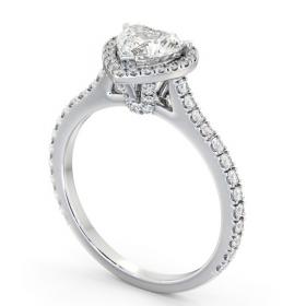 Halo Heart Diamond Engagement Ring with Diamond Set Supports Platinum ENHE27_WG_THUMB1 