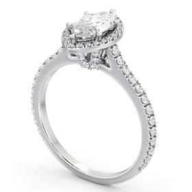Halo Marquise Diamond Engagement Ring with Diamond Set Supports 18K White Gold ENMA38_WG_THUMB1 