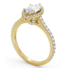 Halo Marquise Diamond Engagement Ring with Diamond Set Supports 18K Yellow Gold ENMA38_YG_THUMB1 