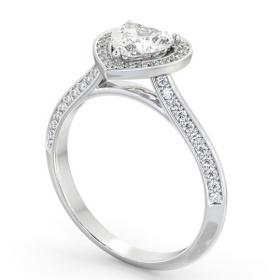 Halo Heart Diamond with Knife Edge Band Engagement Ring Platinum ENHE28_WG_THUMB1 