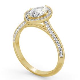 Halo Marquise Diamond with Knife Edge Band Engagement Ring 18K Yellow Gold ENMA39_YG_THUMB1 