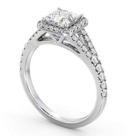 Halo Princess Diamond Split Band Engagement Ring 18K White Gold ENPR100_WG_THUMB1 
