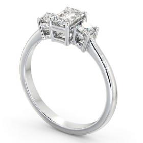 Three Stone Emerald with Round Diamond Trilogy Ring 18K White Gold TH54_WG_THUMB1 