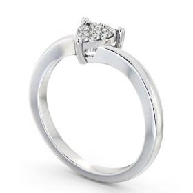 Cluster Diamond Heart Design Ring Platinum CL10_WG_THUMB1 
