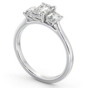 Three Stone Emerald Diamond Trilogy Ring 9K White Gold TH72_WG_THUMB1 