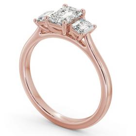 Three Stone Emerald Diamond Trilogy Ring 9K Rose Gold TH72_RG_THUMB1 
