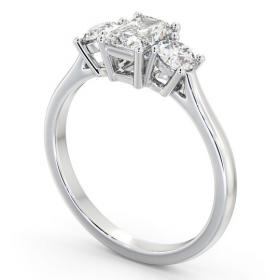 Three Stone Radiant with Round Diamond Trilogy Ring 18K White Gold TH73_WG_THUMB1 