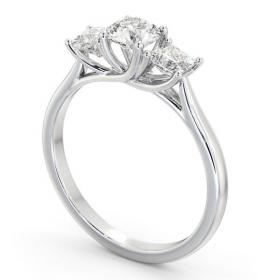 Three Stone Round with Princess Diamond Trilogy Ring 18K White Gold TH75_WG_THUMB1 