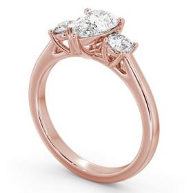 Three Stone Pear with Round Diamond Trilogy Ring 9K Rose Gold TH77_RG_THUMB1 