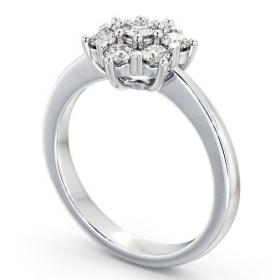 Cluster Diamond Traditional Style Ring 18K White Gold CL13_WG_THUMB1 