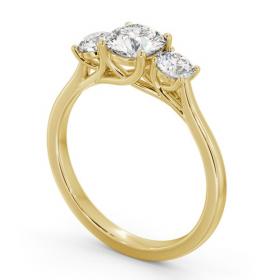 Three Stone Round Diamond Sweeping Prongs Trilogy Ring 18K Yellow Gold TH111_YG_THUMB1 