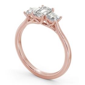Three Stone Emerald and Princess Diamond Trilogy Ring 9K Rose Gold TH112_RG_THUMB1 