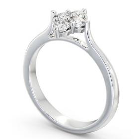 Cluster Round Diamond Marquise Design Ring 18K White Gold CL17_WG_THUMB1 