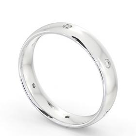 Mens Round Diamond Flush Setting Wedding Ring 18K White Gold WBM62_WG_THUMB1 