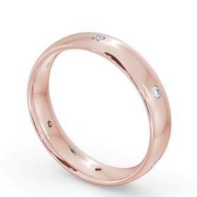 Mens Round Diamond Flush Setting Wedding Ring 18K Rose Gold WBM62_RG_THUMB1 