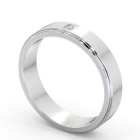 Mens Step Flat Profile Princess Diamond Diamond Wedding Ring 18K White Gold WBM55_WG_THUMB1 