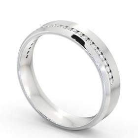 Mens 0.20ct Round Diamond Channel Set Wedding Ring 18K White Gold WBM57_WG_THUMB1 