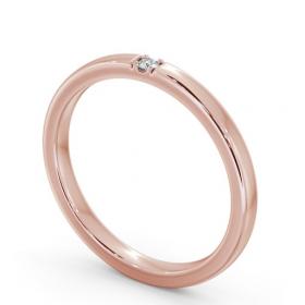 Ladies Single Round Diamond Wedding Ring 18K Rose Gold WBF48_RG_THUMB1 