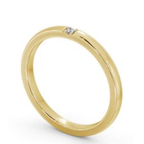 Ladies Single Princess Diamond Wedding Ring 18K Yellow Gold WBF49_YG_THUMB1 