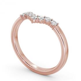 Ladies Round Diamond 0.18ct Wishbone Wedding Ring 18K Rose Gold WBF56_RG_THUMB1 