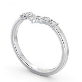 Ladies Round Diamond 0.18ct Wishbone Wedding Ring Platinum WBF56_WG_THUMB1 