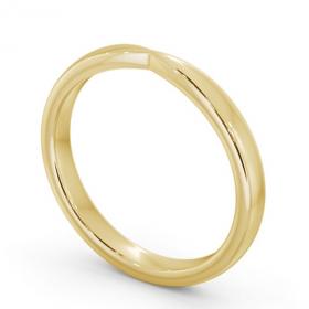 Ladies Plain Pinched Wedding Ring 18K Yellow Gold WBF61_YG_THUMB1 