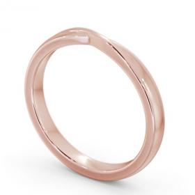Ladies Plain Pinched Crossover Wedding Ring 18K Rose Gold WBF62_RG_THUMB1 