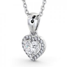 Halo Heart Diamond Pendant 18K White Gold PNT164_WG_THUMB1 