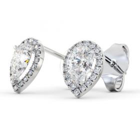 Halo Pear Diamond Earrings 18K White Gold ERG147_WG_THUMB1 
