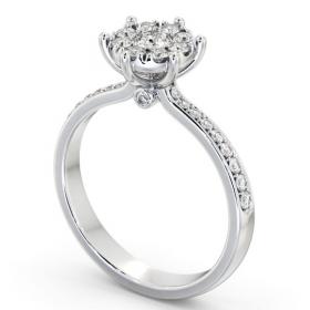 Cluster Style Round Diamond Ring 18K White Gold CL53_WG_THUMB1 