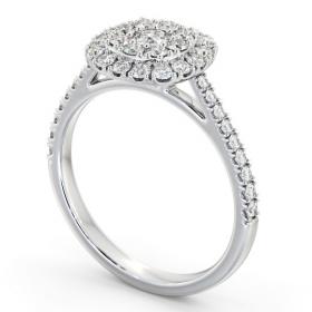 Cluster Style Round Diamond Cushion Design Ring 18K White Gold CL55_WG_THUMB1 