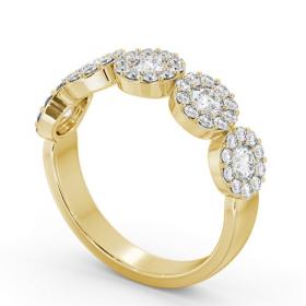 Cluster Style 0.90ct Round Diamond Ring 18K Yellow Gold CL62_YG_THUMB1 