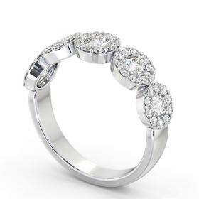 Cluster Style 0.90ct Round Diamond Ring Platinum CL62_WG_THUMB1 