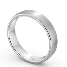 Mens Plain Double Comfort with Matt Finish Wedding Ring 18K White Gold WBM46B_WG_THUMB1 