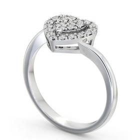 Cluster Round Diamond 0.30ct Heart Design Ring 18K White Gold CL33_WG_THUMB1 