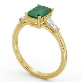 Shoulder Stone Emerald and Diamond 1.20ct Ring 18K Yellow Gold GEM93_YG_EM_THUMB1 
