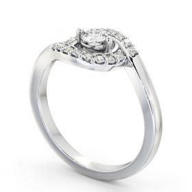 Cluster Round Diamond 0.36ct Sweeping Halo Ring 18K White Gold CL38_WG_THUMB1 