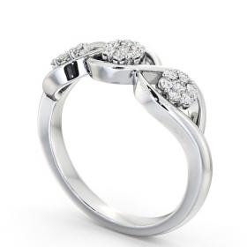 Cluster Round Diamond 0.25ct Trilogy Design Ring 18K White Gold CL40_WG_THUMB1 