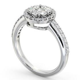 Cluster Diamond Halo Style Ring 18K White Gold CL43_WG_THUMB1 