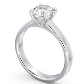 Round Diamond 4 Prong Engagement Ring Platinum Solitaire ENRD3_WG_THUMB1 